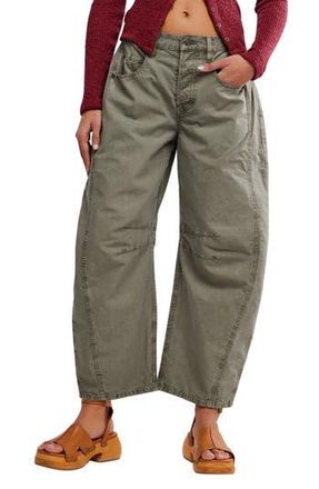 Free People Good Luck Barrel Leg Pants in Sage at Nordstrom Rack, Size 24