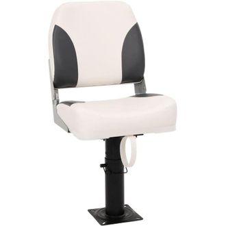 vidaXL Set Sedile Barca Pieghevole 2pz Schienale Basso con Cinghia - Vidaxl