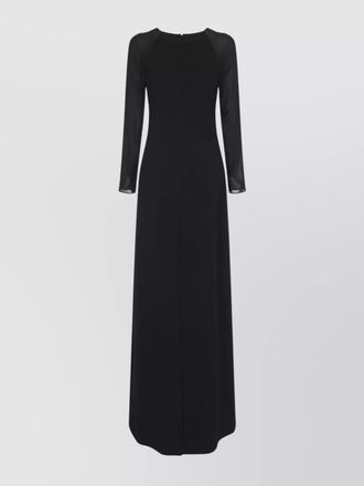 Alberta Ferretti long dress sheer sleeves