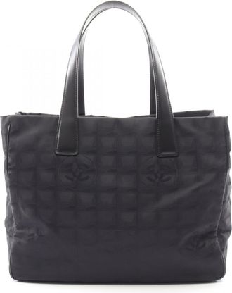 Chanel New Travel Line Black New Travel Line Handbag Tote Bag (Pre-Owned)