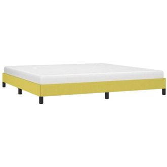 vidaXL Estructura de cama sin colchón tela verde 200x200 cm Vidaxl