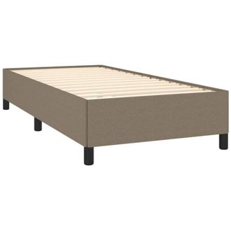 vidaXL Estructura de cama sin colchón tela gris taupe 100x200 cm Vidaxl