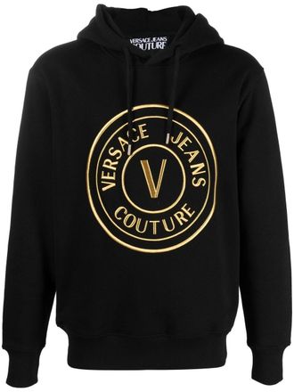 Versace Jeans Couture Felpa con ricamo - Nero