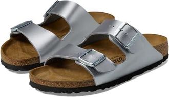 Birkenstock Arizona Birko-Flortm Womens Sandals Silver : EU 36 (US Womens 5-5.5) Narrow