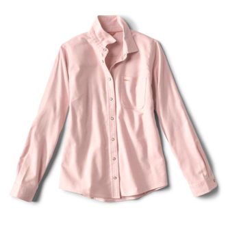 Orvis Womens Mid Mountain Brushed Flannel Shirt - Pale Clay