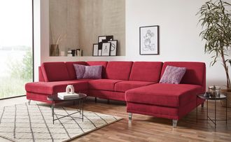 Sit&more Wohnlandschaft »Clio U-Form« wahlweise mit Bettfunktion und Bettkasten, inklusive Federkern