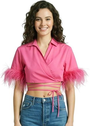 Giuseppe Di Morabito Pink Shirt Collar Top