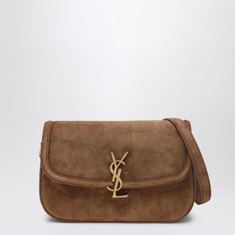 Saint Laurent Borsa Solferino medium in suede Caramel Cognac