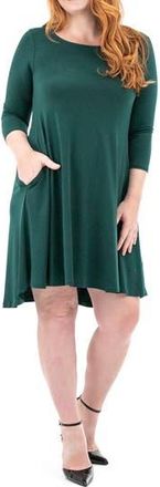 Nina Leonard High-Low Trapeze Dress in Rich Pine at Nordstrom Rack, Size X-Large