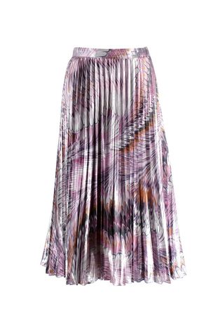 Marina Rinaldi Purple Pleated Midi Skirt Size XXL