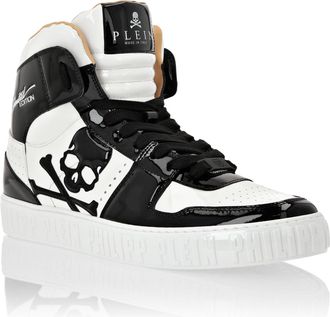 Philipp Plein HI-TOP SNEAKERS NOTORIOUS PATENT SKULL