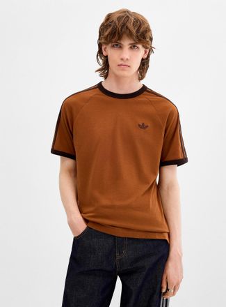 adidas Mens 3-stripe ringer T-shirt