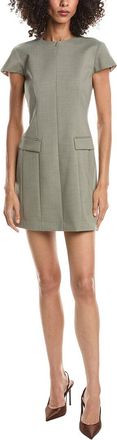 Theory Tailor Zip Wool-Blend Mini Dress