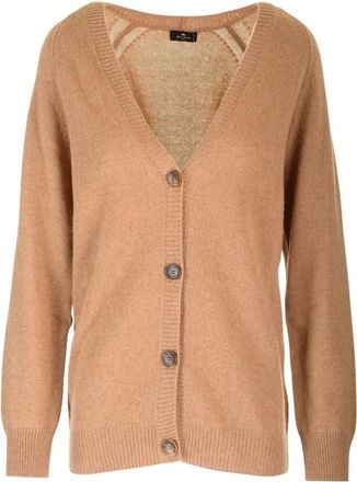 Etro Cashmere Cardigan - Dames - Cashmere truien - Beige - XS - Truien & Vesten