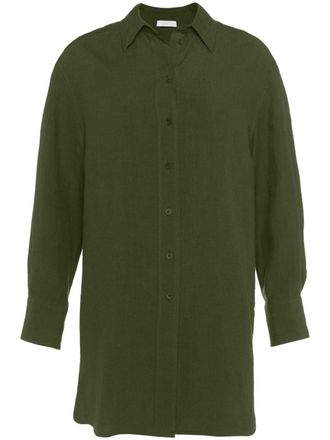 Eres Mignonette long-sleeve shirt - women - Linen/Flax - S - Green