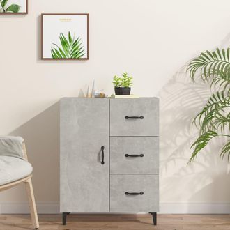 vidaXL Vidaxl - Aparador De Madera De Ingenier&iacute;a Gris Hormig&oacute;n 69,5x34x90 Cm