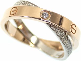Cartier Yellow Gold (18K) White Gold (18K) Band Ring (Pre-Owned)