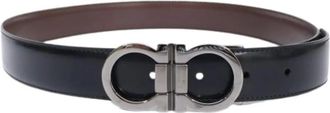 Ferragamo Pre-owned Standard Belt - Heren - Pre-owned - Zwart - Maat: ONE Size Leer