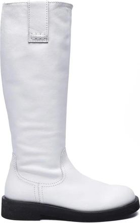 Guglielmo Rotta Leather Boots Rubber - White
