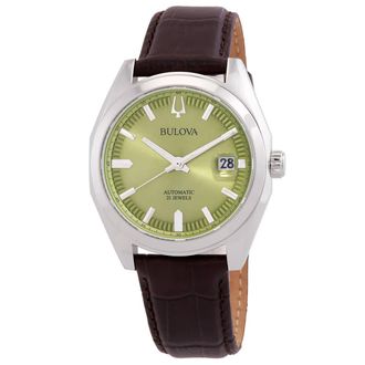 Bulova Surveyor Automatic Green Dial Ladies Watch 96B427