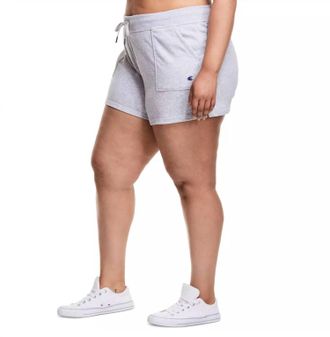 Champion Womens French Terry Plus Size Shorts In Grey