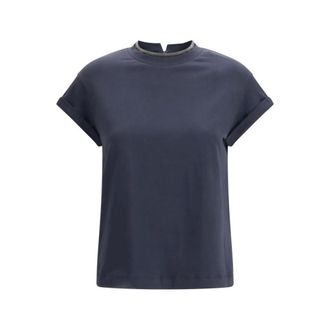 Brunello Cucinelli Donna, Top, Blu, L, new