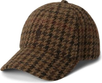 Polo Ralph Lauren Cappello in lana con motivo pied-de-poule - Marrone