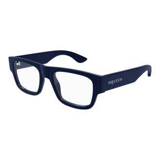 Alexander McQueen Glasses, male, Blue, 53 MM, Am0511O 003 Optical Frame