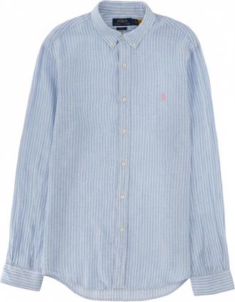 Polo Ralph Lauren Casual Shirts, male, Blue, Size: 2XL Woven Sport Shirt