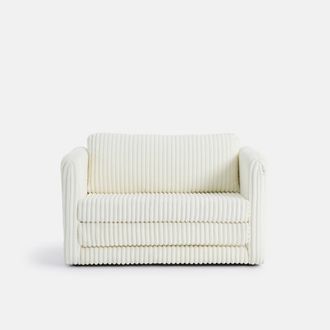 La Redoute Interieurs Grofgeribd fluwelen XL slaapbank, Hazel