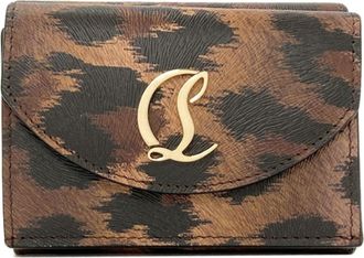 Christian Louboutin Brown Leather Wallet (Tri-Fold) (Pre-Owned)