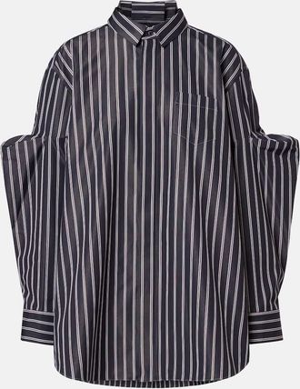 sacai Camicia oversize in misto cotone a righe