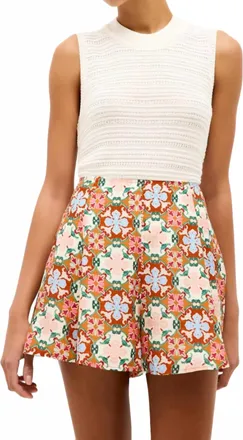 Marie Oliver Miles Viscose Short In Mosaic