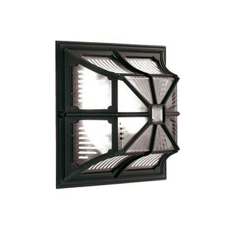 Netlighting Chapel 1 Light Outdoor Flush Ceiling Lantern Black IP44 E27