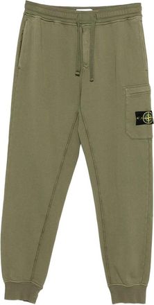 Stone Island Pants In Green Cotton