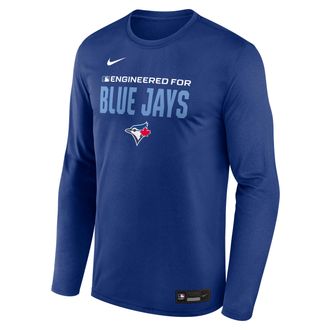 Nike Toronto Blue Jays Authentic Collection Team Issue Nike Mens Dri-FIT MLB Long-Sleeve T-Shirt in Blue | 02TJ4EWTOR-JE6