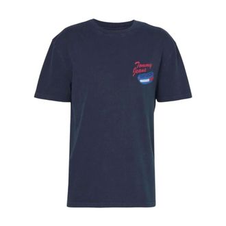 Tommy Jeans Heren, Tops, Blauw, Maat: M Katoen