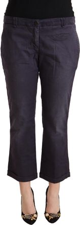 Jucca Low Waist Folded Hem Fla Cropped Womens Pants