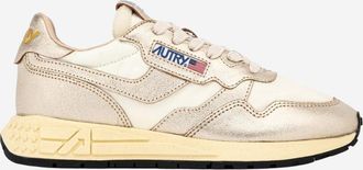 Autry White Gold Lace Up Sneakers