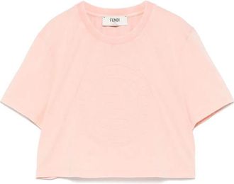 Fendi 3D Rome Cropped T-Shirt Clothing