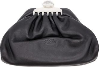 Marc Jacobs De Kleine Klauw Clip Clutch - Dames - Clutches - Zwart - ONE Size - Leer - Tassen
