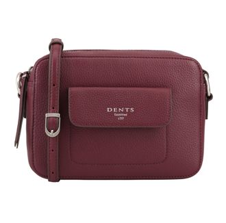 Dents Womens Ayfair Leather Cross Body Bag - Red - One Size