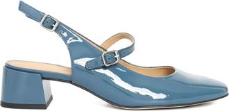 Sarah Chofakian 35 mm Jim slingback pumps met gesp - Blauw