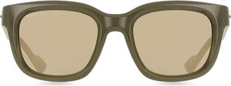 Gucci GG1621SA Asian Fit 003 Mens Sunglasses Green Size 53 - Free RX Lenses - Free RX Lenses