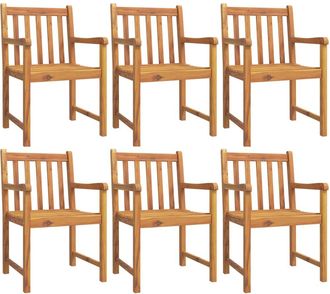 vidaXL Vidaxl - Sillas De Jard&iacute;n 6 Uds Madera Maciza De Acacia 56x55,5x90 Cm