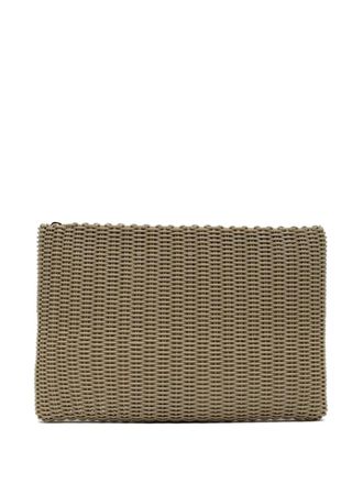 Palorosa large woven clutch bag - women - Plastic - One Size - Neutrals
