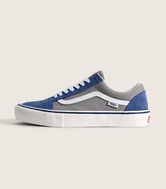 Vans Mens Skate Old Skool Shoes In Blue/grey-White-Black