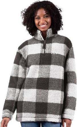 G-III 4Her by Carl Banks Womens G-III 4Her by Carl Banks Gray New York Yankees 24/7 Plaid Quarter-Zip Sherpa Jacket at Nordstrom, Size X-Large