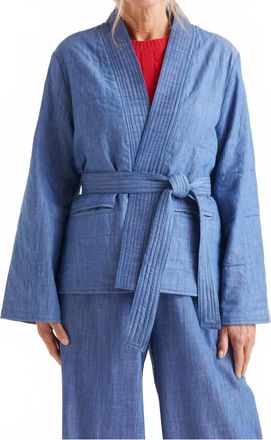 Compa&ntilde;&iacute;afant&aacute;stica Womens Chambray Kimono Jacket In Blue