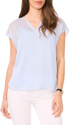 Halogen Sheer Stripe Popover Top in Frozen at Nordstrom Rack, Size Xx-Large